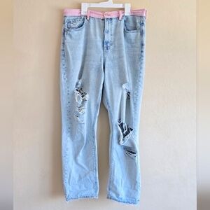 American Eagle Outfitters Boyfriend Jeans Distressed Size 10 Regular High Rise